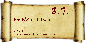 Bogdán Tiborc névjegykártya